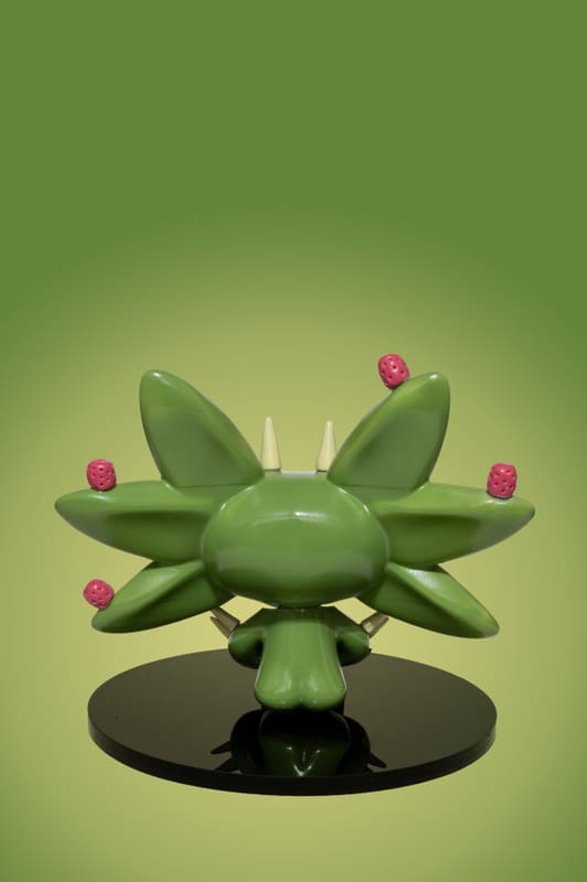 Axolotl sculpture painted by Scum, back view