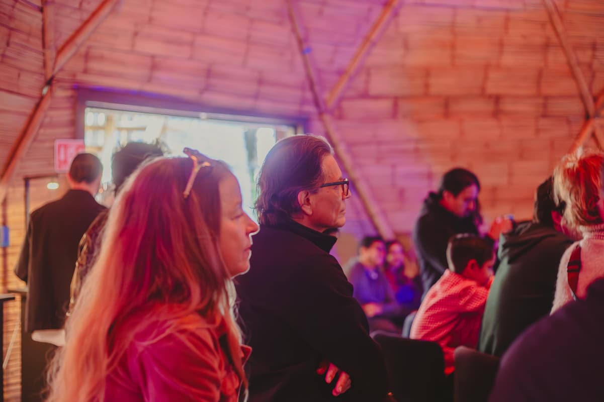 Guests talking during the evening