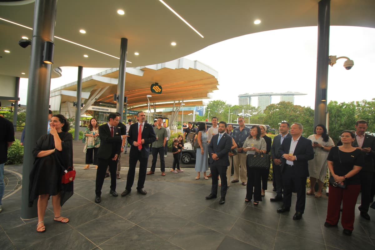 The audience gathered for the ceremony