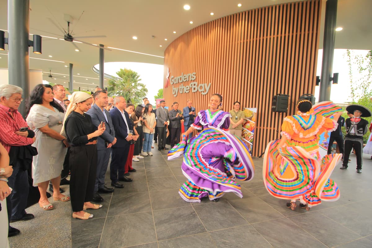 Guests watching the folklorico performance